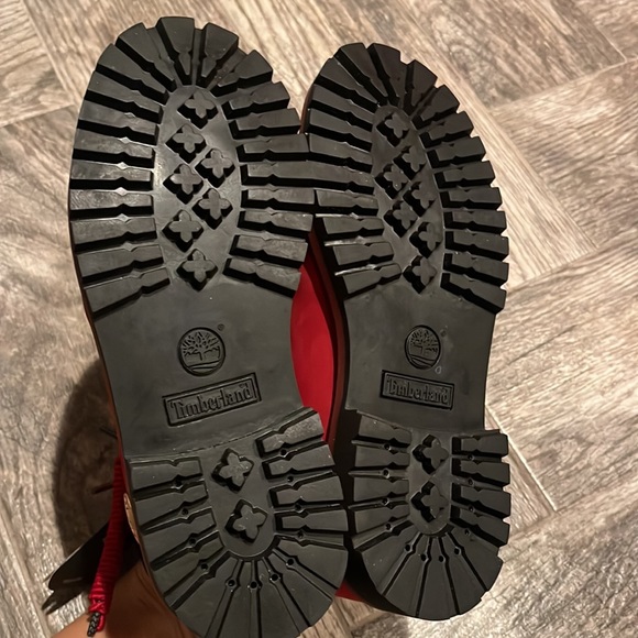 Timberland x Champs Juniors 6” Waterproof Boots Red TB0A1OP3 - Picture 6 of 8